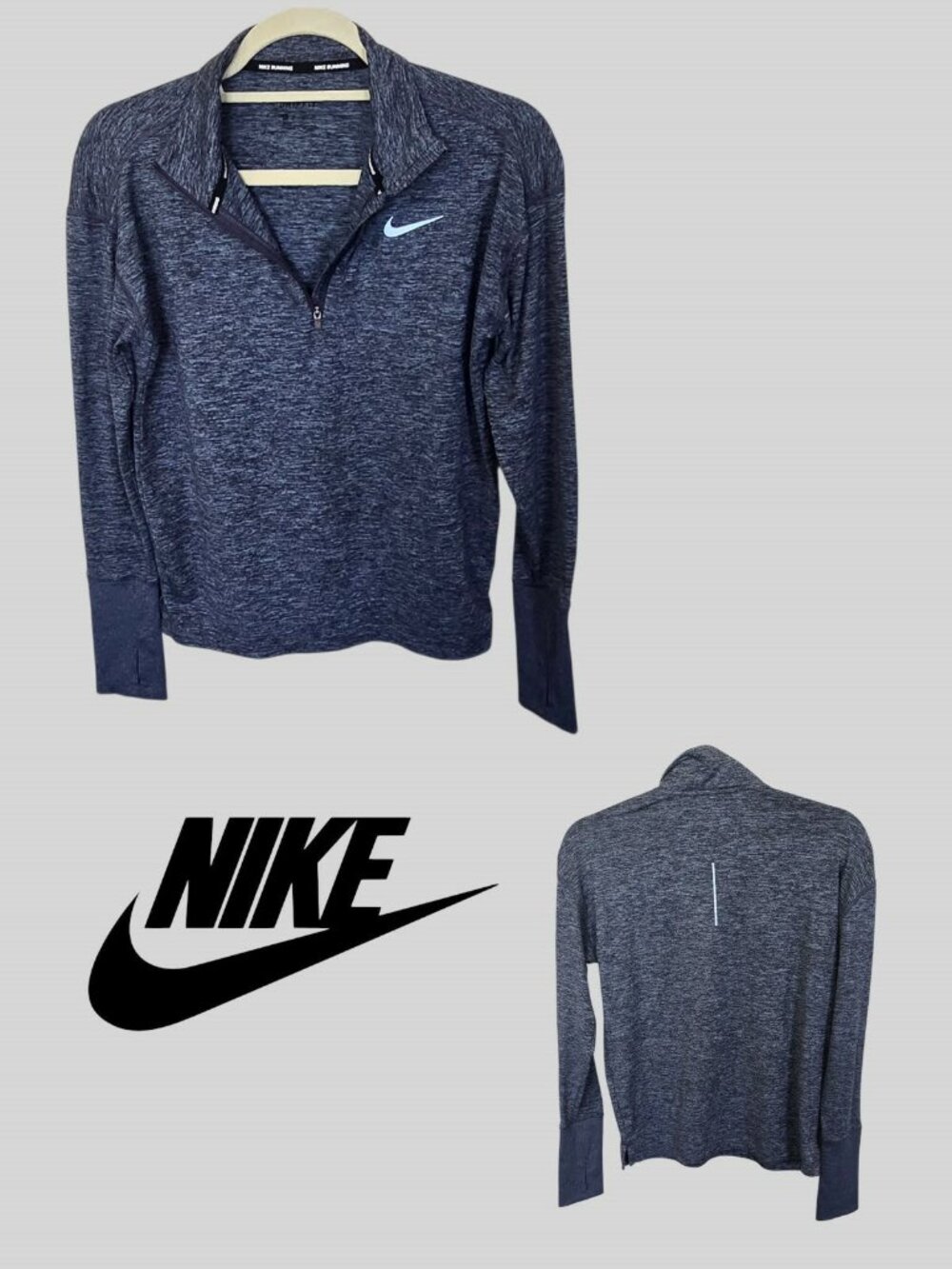 NIKE Running Dri Fit Athletic Apparel Casual Long Sleeve Short Womens Medium